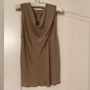 Ann Taylor Tan Sleeveless Blouse